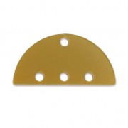 Half-disc spacer 3 ranks in plexiglas 12x25 mm fine Gold x1|raw }}