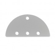 Half-disc spacer 3 ranks in plexiglas 12x25 mm Silver Opaque x1|raw }}
