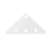 Half-disc spacer 3 ranks in plexiglas 12.5x25 mm Crystal x1