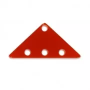 Half-disc spacer 3 ranks in plexiglas 12.5x25 mm Red Half-opaque x1
