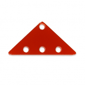 Half-disc spacer 3 ranks in plexiglas 12.5x25 mm Red Half-opaque x1