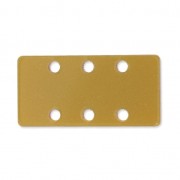 Half-disc spacer 3 ranks in plexiglas 12.5x25 mm fine Gold x1|raw }}