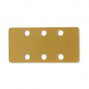 Half-disc spacer 3 ranks in plexiglas 12.5x25 mm fine Gold x1