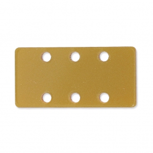 Half-disc spacer 3 ranks in plexiglas 12.5x25 mm fine Gold x1