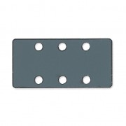 Half-disc spacer 3 ranks in plexiglas 12.5x25 mm Transparent Grey x1|raw }}