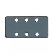 Half-disc spacer 3 ranks in plexiglas 12.5x25 mm Transparent Grey x1