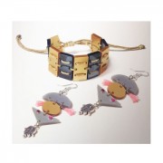 Half-disc spacer 3 ranks in plexiglas 12.5x25 mm Transparent Grey x1