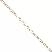 Chain round links fine 3mm fine Gold plated x 1m