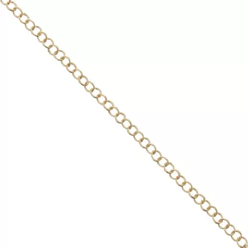 Chain round links fine 3mm fine Gold plated x 1m
