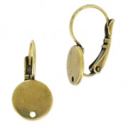 Earrings with 10mm hole disc bronze tone   x2|raw }}