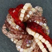 Glass Cubes 3,5mm Smoky Quartz x30cm