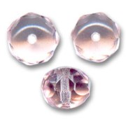 Fire Polished Donut-shaped beads 9x6mm Rosaline x25|raw }}