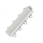 4 strands rhodium plated clasp 9x25mm