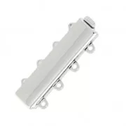 4 strands rhodium plated clasp 9x25mm