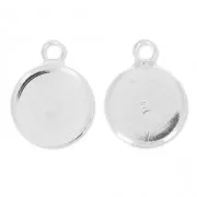 925 Sterling Silver Pendant cabochon setting 12mm x1