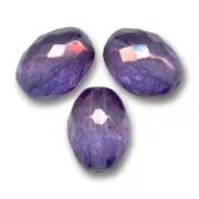 Faceted Olives 11x8 mm Crystal Lila Vega Luster x20