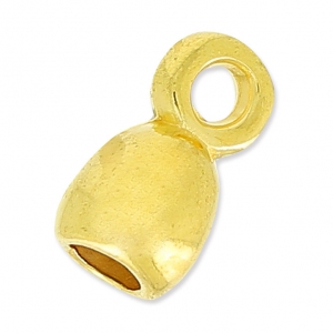 Terminators for 3mm cords fine Gold plated x4