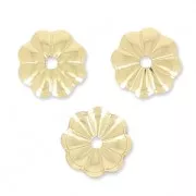 Flower beadsaucers 6 mm - Gold-filled x10