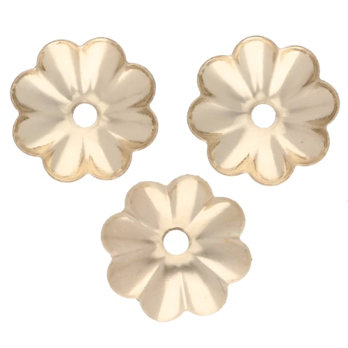 Flower beadsaucers 6 mm - Gold-filled x10
