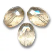Olives faceted 11x8 mm Crystal Lila Gold Luster x20