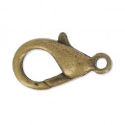 Lobster claw clasp 22mm bronze tone x1