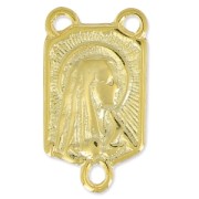 Virgin Mary spacer 19x10mm fine Gold plated x1