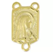 Virgin Mary spacer 19x10mm fine Gold plated x1