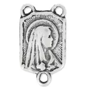 Virgin Mary Spacer 19x10mm antique silver x1