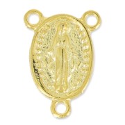 Virgin Mary sapcer 18x13mm fine Gold plated  x1|raw }}
