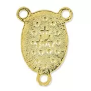 Virgin Mary sapcer 18x13mm fine Gold plated  x1