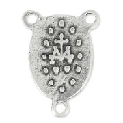 Virgin Mary spacer 18x13mm antique silver x1