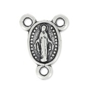 Virgin Mary spacer 14x11mm Antique silver x1|raw }}