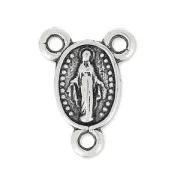 Virgin Mary spacer 14x11mm Antique silver x1