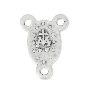 Virgin Mary spacer 14x11mm Antique silver x1