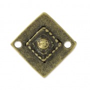 Diamond spacer 2 holes 21mm Bronze tone x1