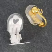 Clip-On Earnuts Round 14x12mm x6