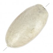 Papier mâché Olive Bead metallic effect 18x39 mm Sand x1