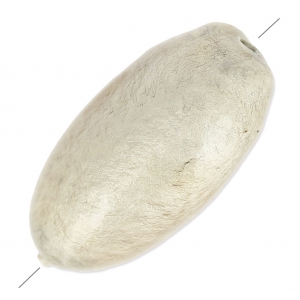 Papier mâché Olive Bead metallic effect 18x39 mm Sand x1