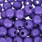Lilac wooden round beads 6mm x125