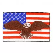 Iron-on badge 70x45mm Born in the USA  x1