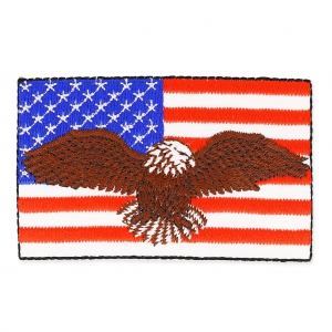 Iron-on badge 70x45mm Born in the USA  x1