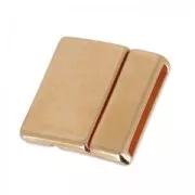 Magnetic clasp  23,8x24,4mm for 20mm lace rosegold tone x1