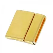 Magnetic clasp 23,8x24,4mm for 20mm lace fine gold plated x1