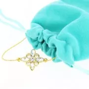 Velvet Pouch for jewel gift 115x160mm Turquoise x1