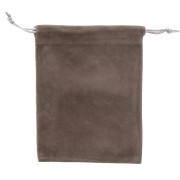 Velvet Pouch for jewel gift 120x155mm Mole-Grey x1|raw }}