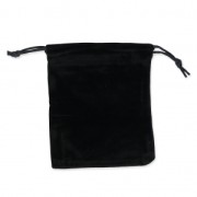 Velvet Pouch for jewel gift 100x120mm Black x1