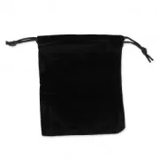 Velvet Pouch for jewel gift 100x120mm Black x1