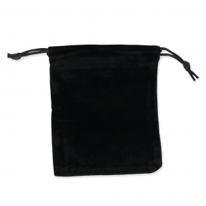 Velvet Pouch for jewel gift 100x120mm Black x1