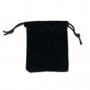 Velvet Pouch for jewel gift 70x90 mm black x1|raw }}