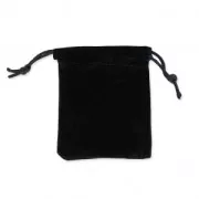 Velvet Pouch for jewel gift 70x90 mm black x1